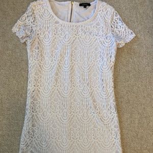 White, Lace, Shift dress